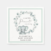 Cute Elephant Eucalyptus Baby shower Servet (Voorkant)