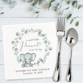 Cute Elephant Eucalyptus Baby shower Servet