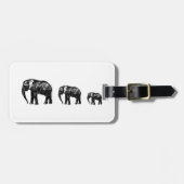Cute Elephant Family silhouette design Bagagelabel (Voorkant horizontaal)