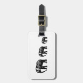 Cute Elephant Family silhouette design Bagagelabel (Voorkant verticaal)