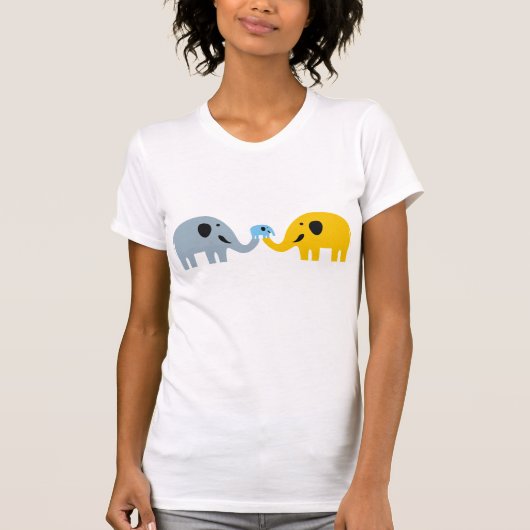 Cute Elephant Family T-shirts (Voorkant)