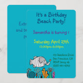 Cute Elephant Fish Scene met koraal Kaart (Voorkant / Achterkant)