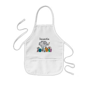 Cute Elephant Fish Scene met koraal Kinder Schort