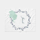 Cute Elephant Fleece Blanket (Voorkant (Horizontaal))