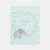 Cute Elephant Fleece Blanket (Voorkant)