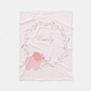 Cute Elephant Fleece Blanket Deken