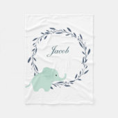 Cute Elephant Fleece Blanket Deken (Voorkant)
