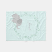 Cute Elephant Fleece Blanket Deken (Voorkant (Horizontaal))