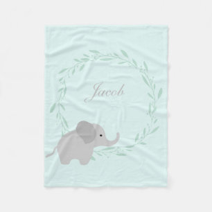 Cute Elephant Fleece Blanket Deken