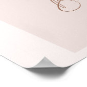 Cute Elephant Floral Boho Arch Baby shower Welkom Poster (Hoek)