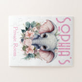 Cute Elephant Floral Puzzles  Legpuzzel (Horizontaal)