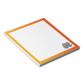 Cute Elephant; Geel Sinaasappel Notitieblok (Schuin)