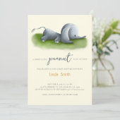 Cute Elephant Gender Neutral Baby shower Kaart (Staand voorkant)