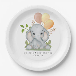 Cute Elephant Gender Neutral Baby shower Papieren Bordje