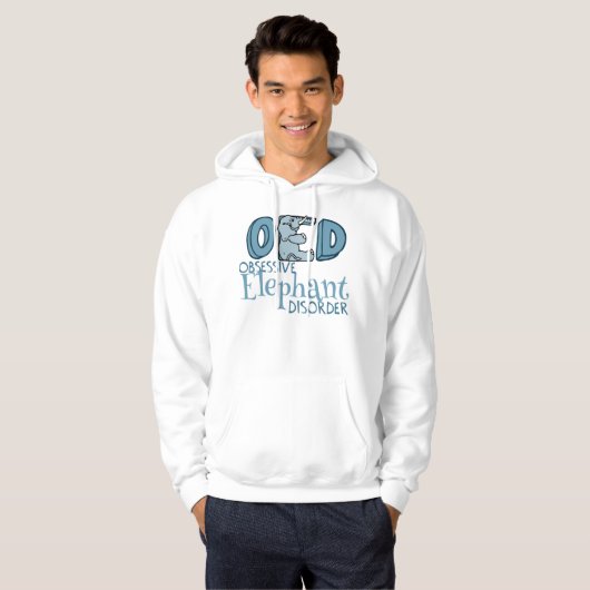 Cute Elephant geobsedeerd Hoodie (Voorkant volledig)