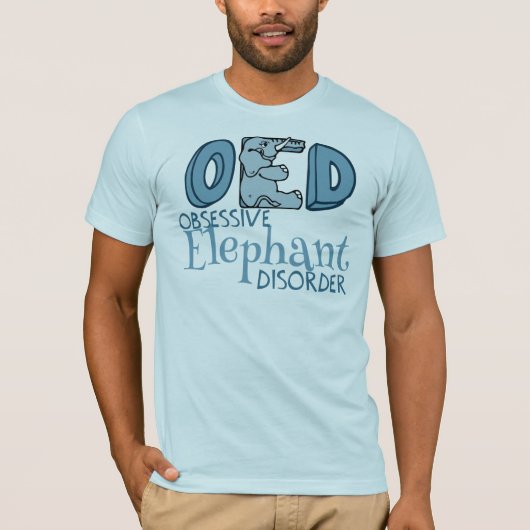 Cute Elephant geobsedeerd T-shirt (Voorkant)