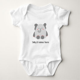 Cute elephant gepersonaliseerde baby bodysuit