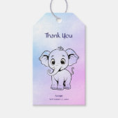 Cute Elephant Gift Label Cadeaulabel (Voorkant)