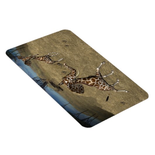 Cute Elephant Giraffes Magneet (Rechterzijde)