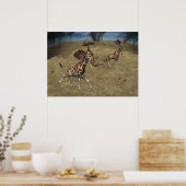 Cute Elephant Giraffes Poster (Keuken)