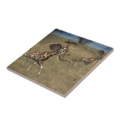 Cute Elephant Giraffes Tegeltje (Zijkant)