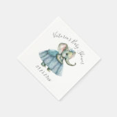 Cute Elephant Girl Baby shower Napkins Servet (Hoek)