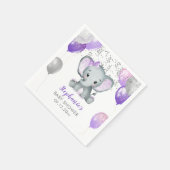 Cute Elephant Girl Balloons Baby shower Servet (Hoek)