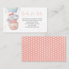 Cute Elephant Girl Books for Baby Card Informatiekaartje