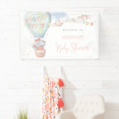 Cute Elephant Girl Pink Baby shower Spandoek (Insitu)