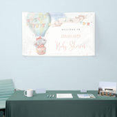 Cute Elephant Girl Pink Baby shower Spandoek (Beurs)