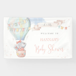 Cute Elephant Girl Pink Baby shower Spandoek