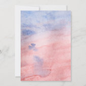 Cute Elephant Girls Baby shower Kaart (Achterkant)