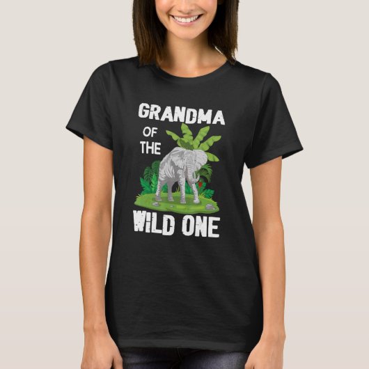 Cute Elephant Grandma T-shirt (Voorkant)