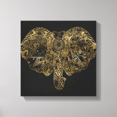 Cute Elephant hand getrokken Henna floral Canvas Afdruk (Voorkant)