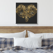 Cute Elephant hand getrokken Henna floral Canvas Afdruk (Insitu (Slaapkamer))