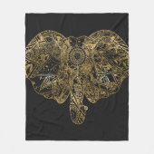 Cute Elephant hand getrokken Henna floral Fleece Deken (Voorkant)