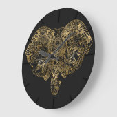 Cute Elephant hand getrokken Henna floral Grote Klok (Hoek)