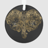 Cute Elephant hand getrokken Henna floral Ornament (achterkant)