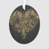 Cute Elephant hand getrokken Henna floral Ornament (voorkant)