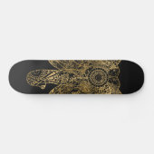 Cute Elephant hand getrokken Henna floral Skateboard (Horizontaal)