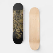 Cute Elephant hand getrokken Henna floral Skateboard (Voorkant)