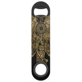 Cute Elephant hand getrokken Henna floral Speed Flessenopener (Achterkant)