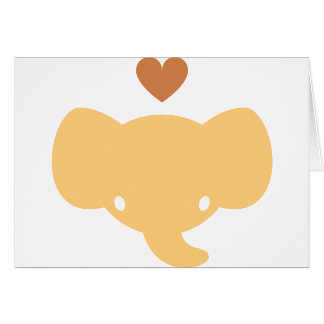 Cute Elephant Heart Graphic (Voorkant Horizontaal)
