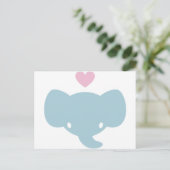 Cute Elephant Heart Graphic Briefkaart (Staand voorkant)