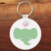 Cute Elephant Heart Graphic Sleutelhanger (Voorkant)