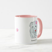 Cute Elephant Holding a Heart Mok (Voorkant rechts)