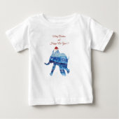 Cute Elephant Holiday Baby Shirt (Voorkant)