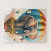 Cute Elephant Hot Air Ballon Whimsical Animal Legpuzzel (Horizontaal)