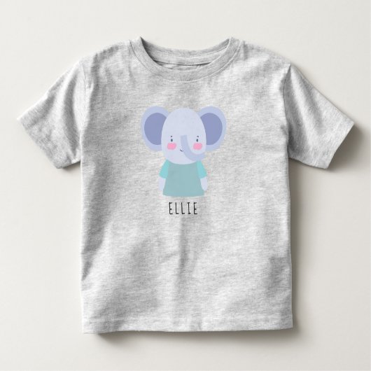 Cute Elephant Illustratie -  Kinder Shirts (Voorkant)