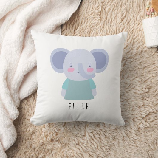 Cute Elephant Illustratie -  Kussen (Deken)